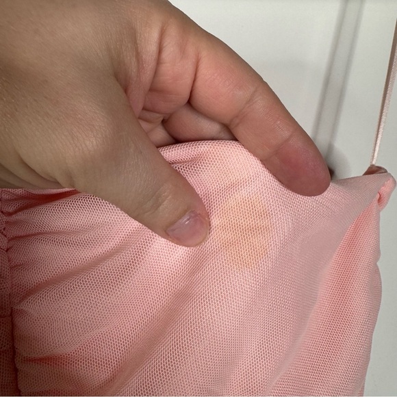 Love x Design One Shoulder Ruched Pink Midi Dress Size Medium - Picture 5 of 7